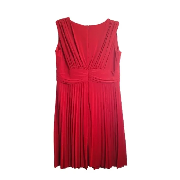 LIKE NEW Serena Williams Red Sleeveless Cocktail Evening Midi Dress Size XL - Picture 2 of 6